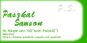 paszkal samson business card